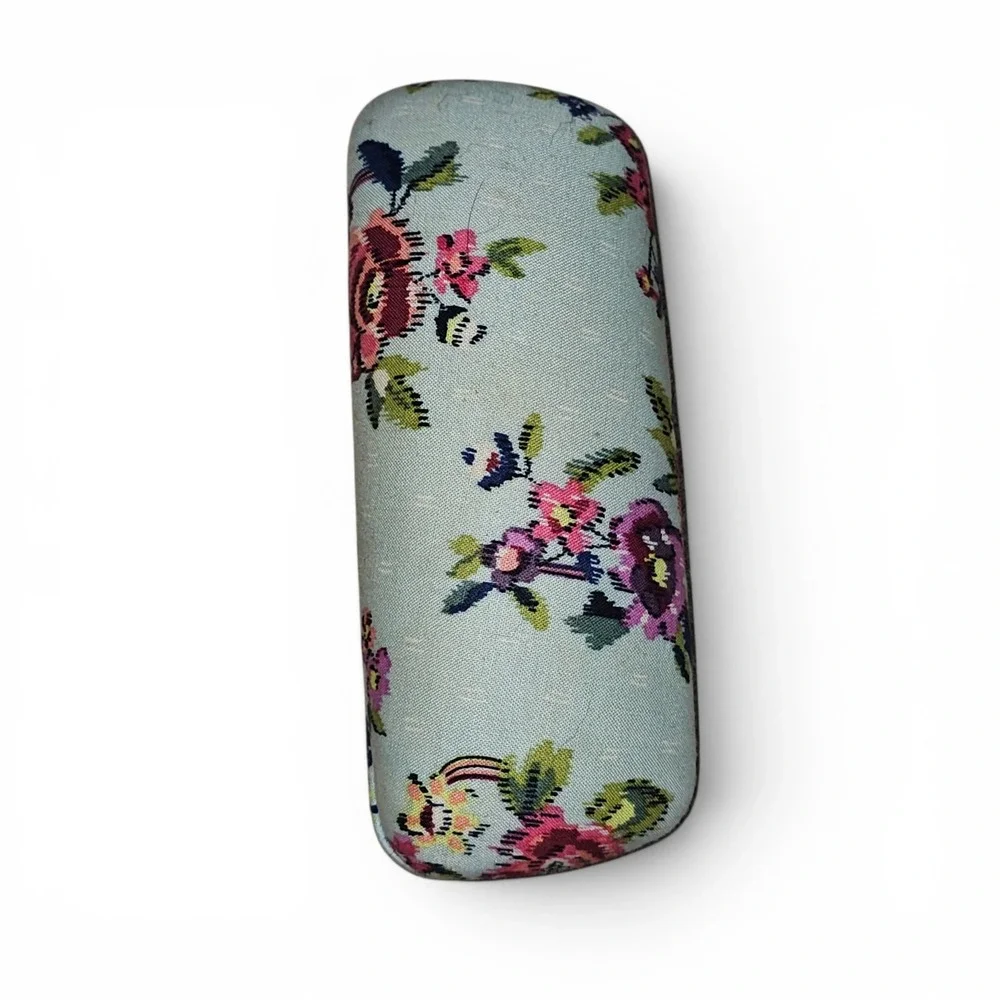 Eyeglass Case Womens OS Blue Good Vera Bradley Floral Tapestry Hard Shell